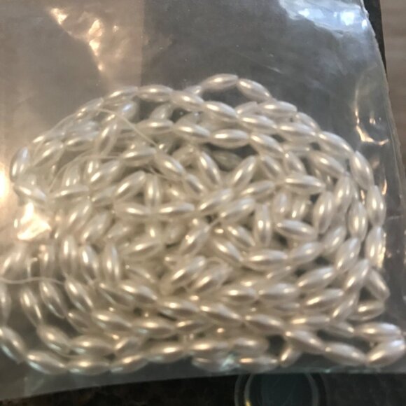 3x6mm 60" Pearl Strand For Jewelry Making MacPherson Craft Supplies - Picture 3 of 4